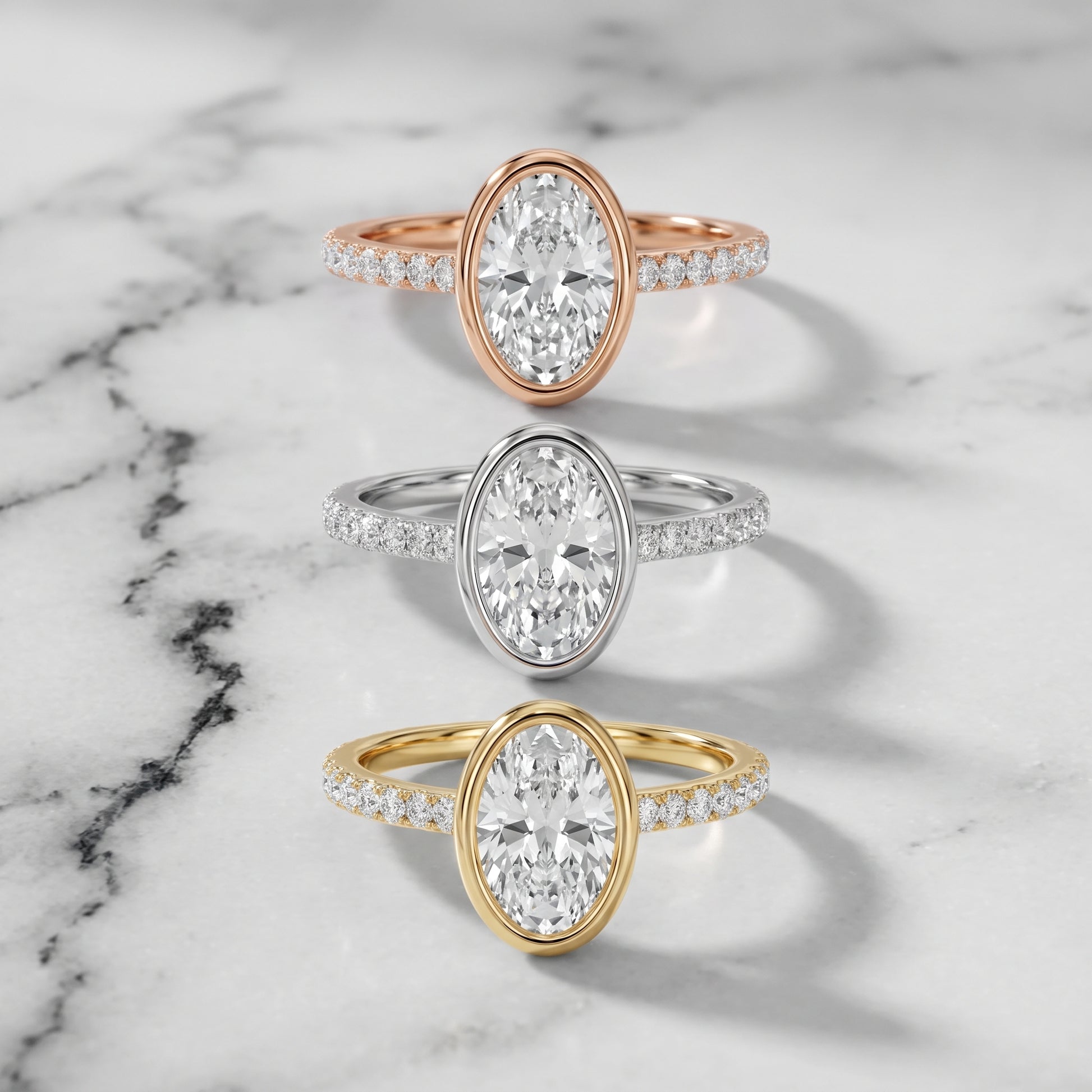 Cora Bezel Pavé Oval Diamond Ring in White Gold - 3rings.jpg