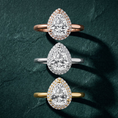 Destin Halo Micropavé Pear Diamond Engagement Ring in White Gold - 3rings.jpg