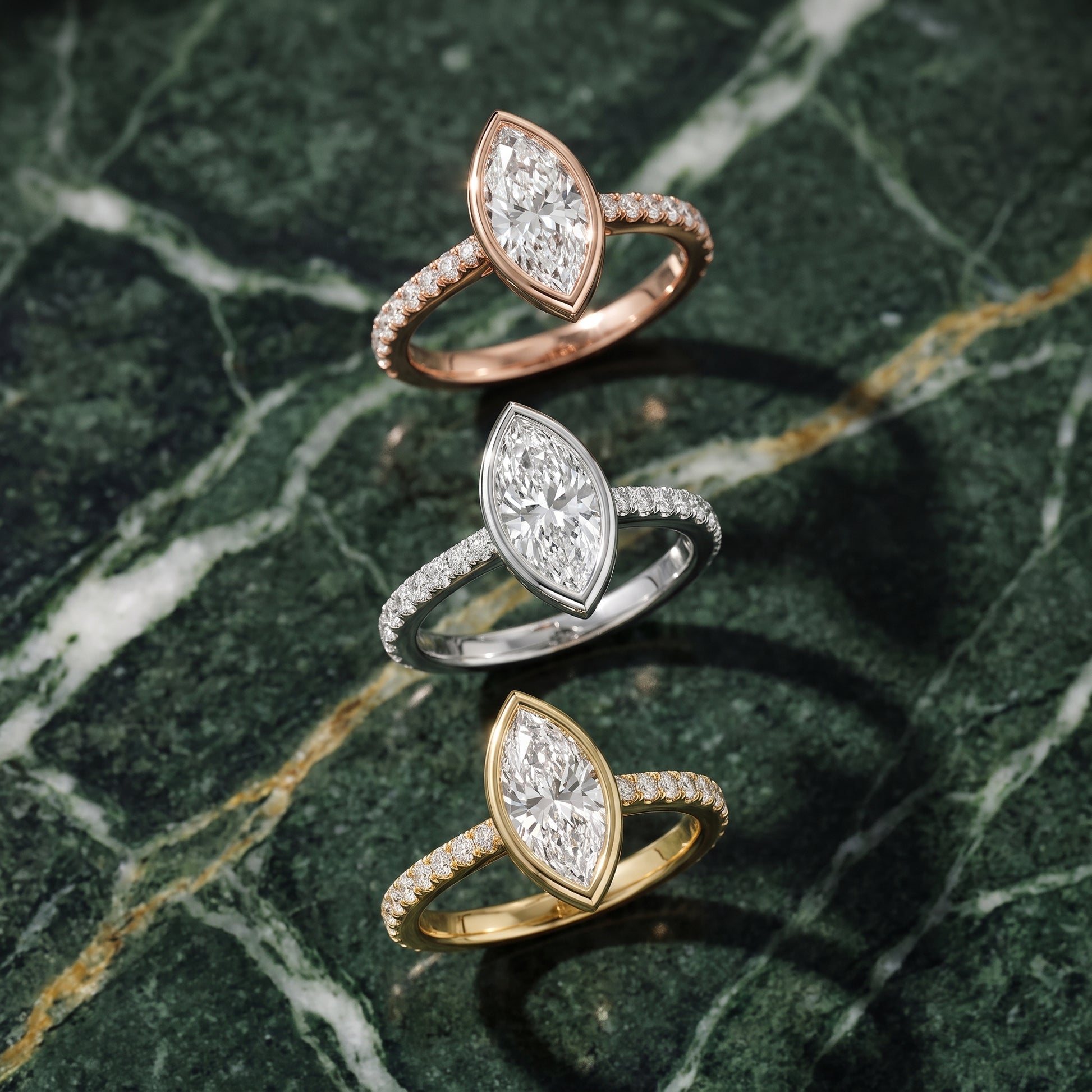 Cora Bezel Pavé Marquise Diamond Ring in Rose Gold - 3rings.jpg