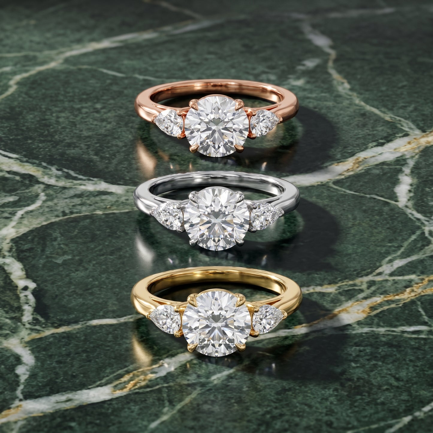 Phoebe Three-Stone Round Diamond Ring in Silver - 3rings.jpg