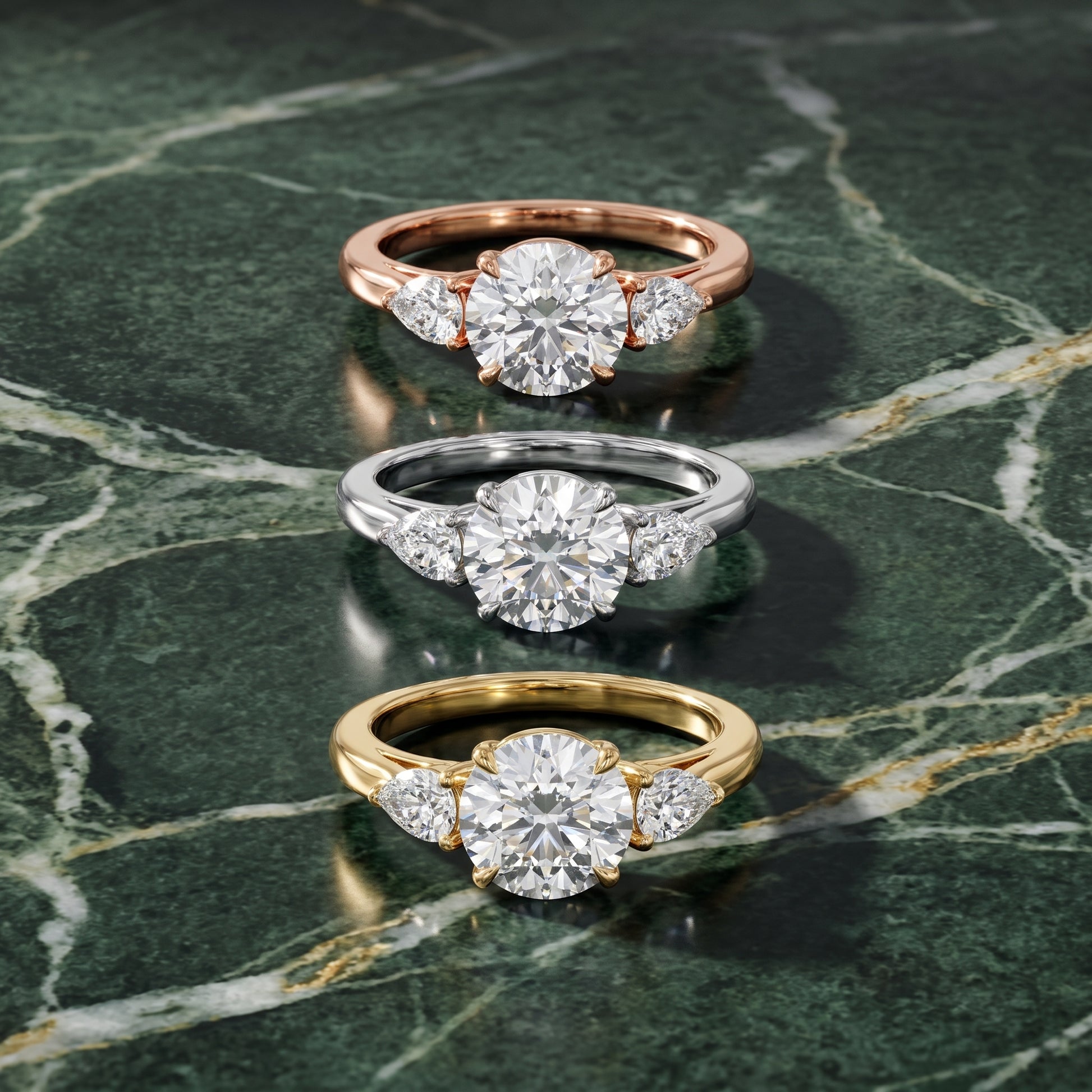 Phoebe Three-Stone Round Diamond Ring in Silver - 3rings.jpg