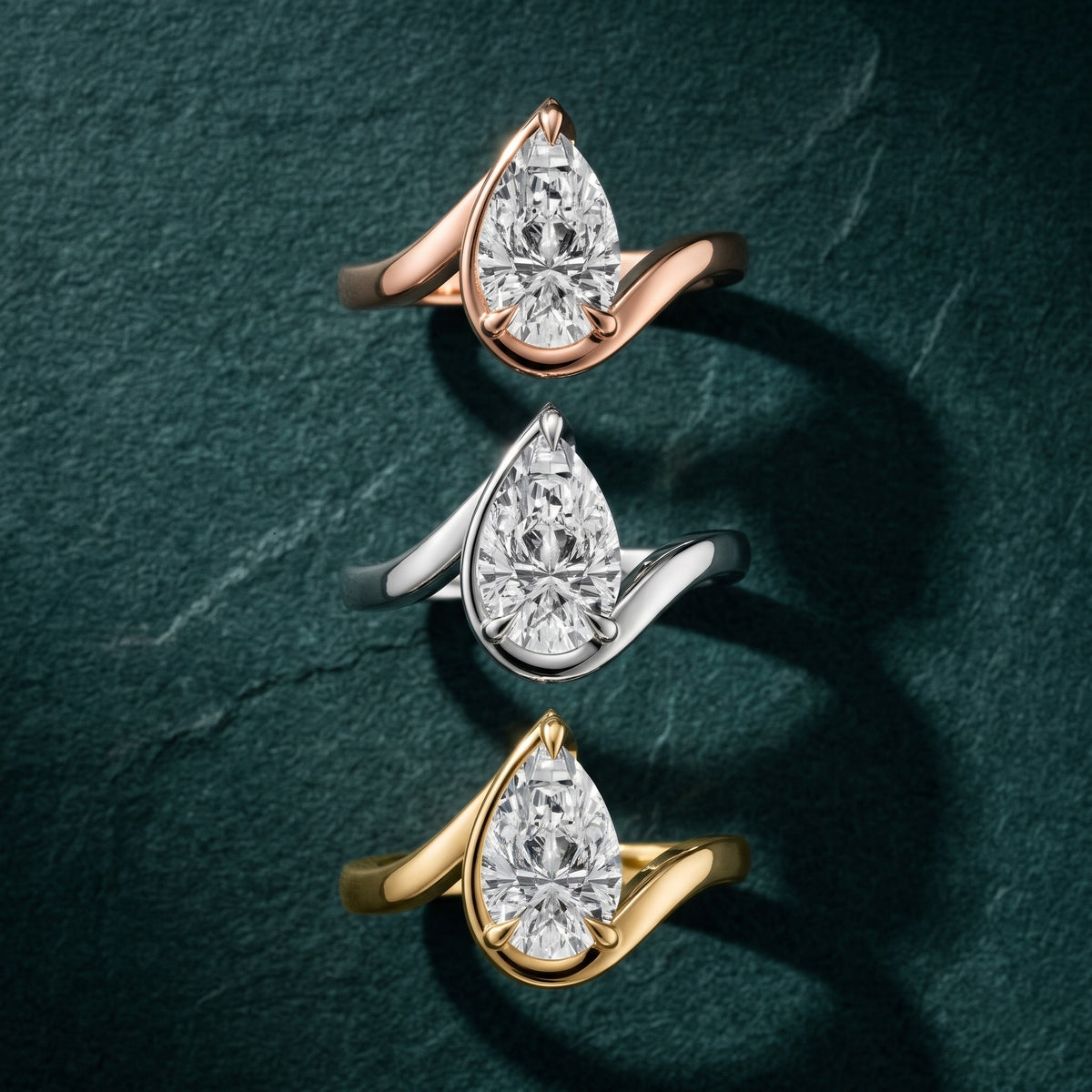 Tabitha Bypass Partial Bezel Pear Diamond Engagement Ring in Rose Gold - 3rings.jpg