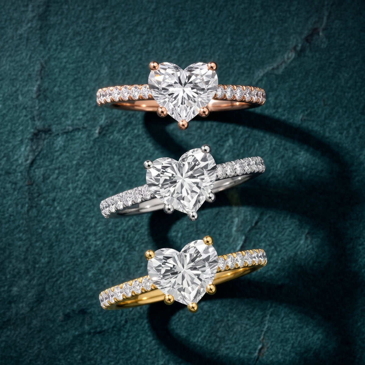 Sanne Trellis Pavé Heart Diamond Engagement Ring in Silver - 3rings.jpg