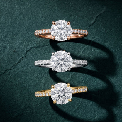 Moab Petal Pavé Round Diamond Engagement Ring in Yellow Gold - 3rings.jpg