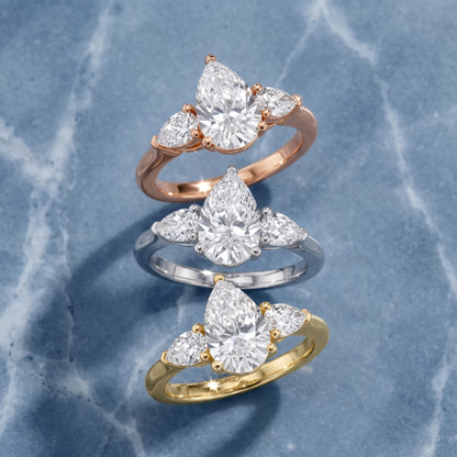 Mirabel Three-Stone Pear Diamond Engagement Ring in Silver - 3rings.jpg