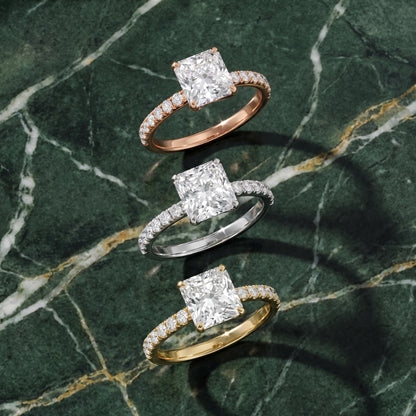 Juna French Pavé Solitaire Radiant Diamond Engagement Ring in Yellow Gold - 3rings.jpg
