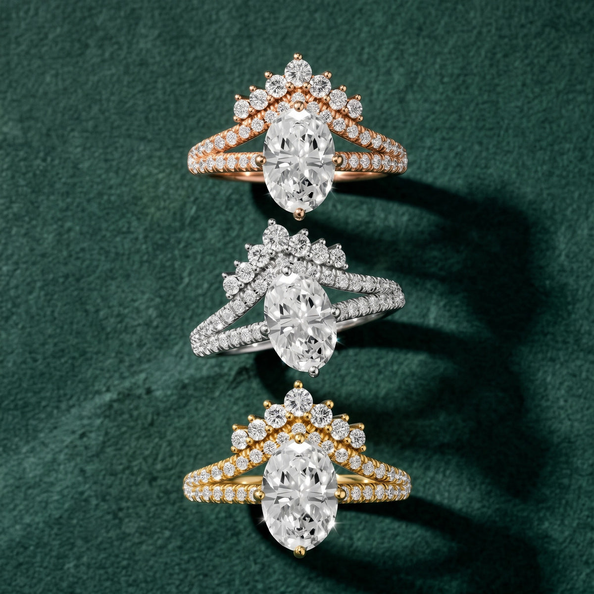 Annette Split Shank Pavé Oval Diamond Engagement Ring in Platinum - 3rings.jpg