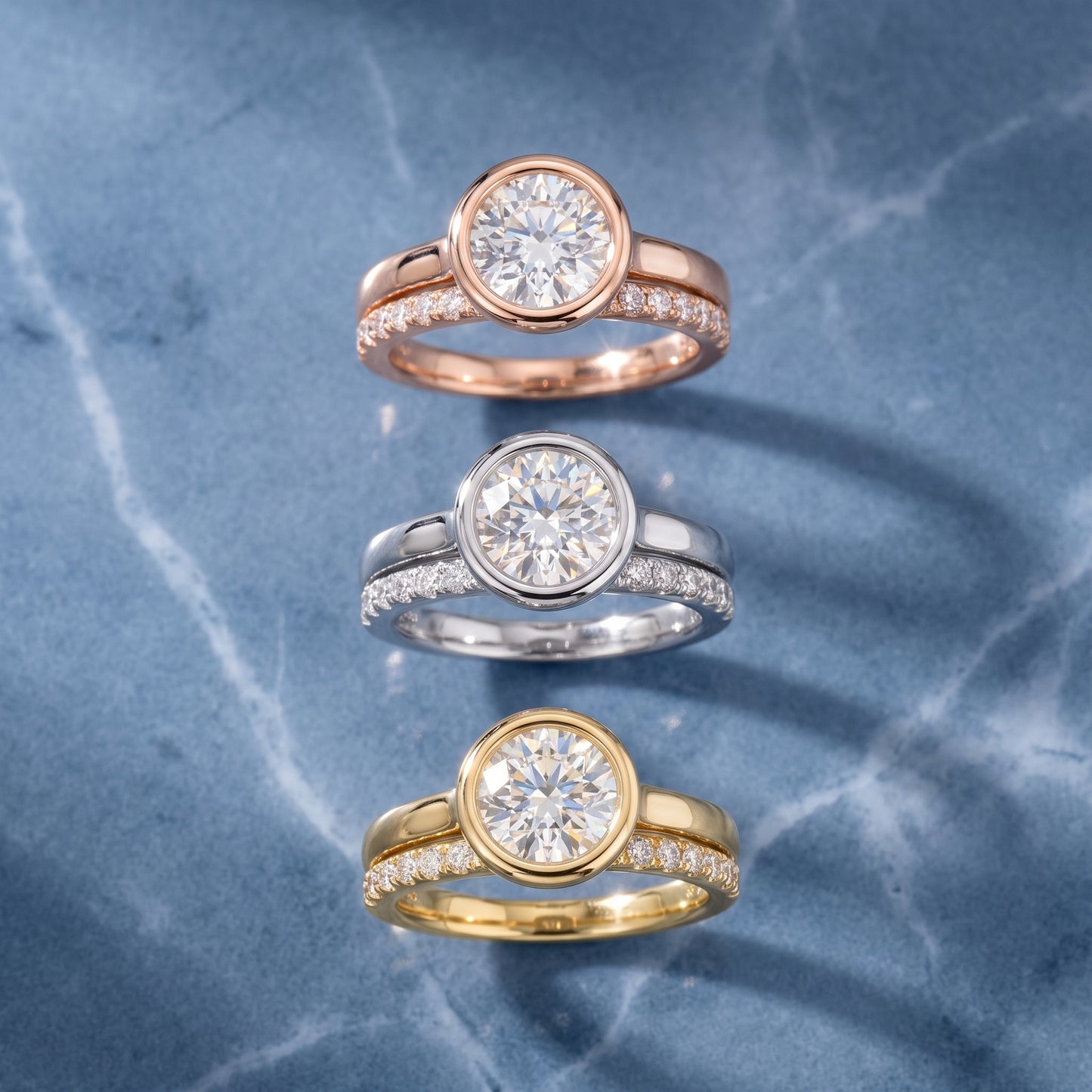 Ayla Bezel Bypass Round Diamond Ring in Rose Gold - 3rings.jpg