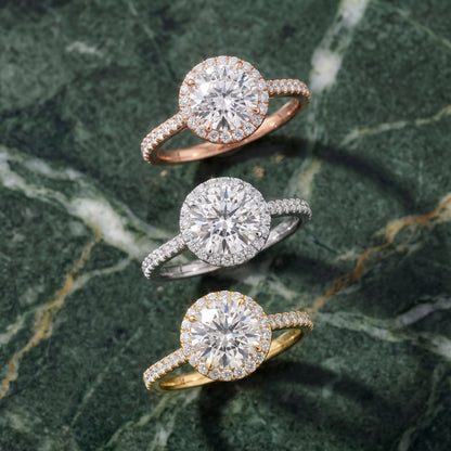 Willa Halo Micropavé Round Diamond Engagement Ring in Rose Gold - 3rings.jpg