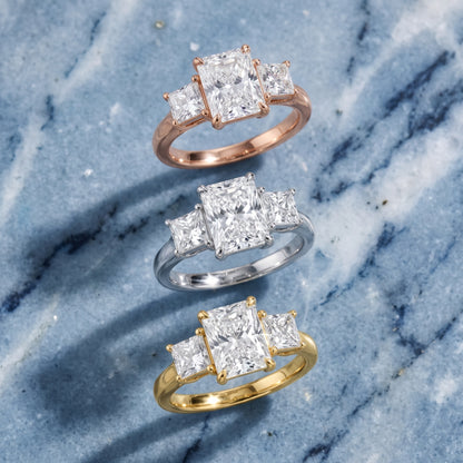 Sienna Three-Stone Radiant Diamond Engagement Ring in Platinum - 3rings.jpg