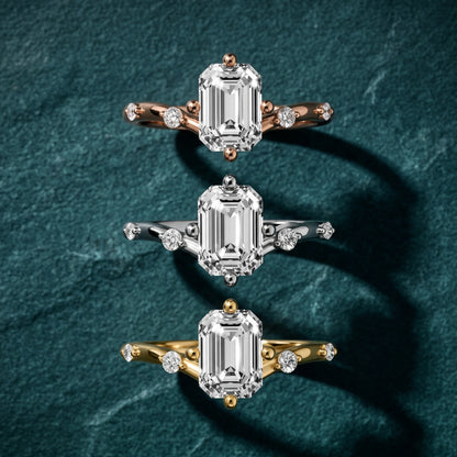 Klara Chevron Emerald Diamond Engagement Ring in Platinum - 3rings.jpg