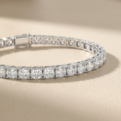 Cushion Cut Lab Grown Diamond Tennis Bracelet in Platinum