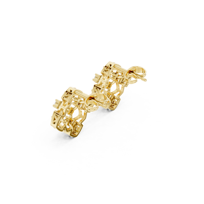 Round Cut Lab Grown Diamond Stud Earrings in Yellow Gold