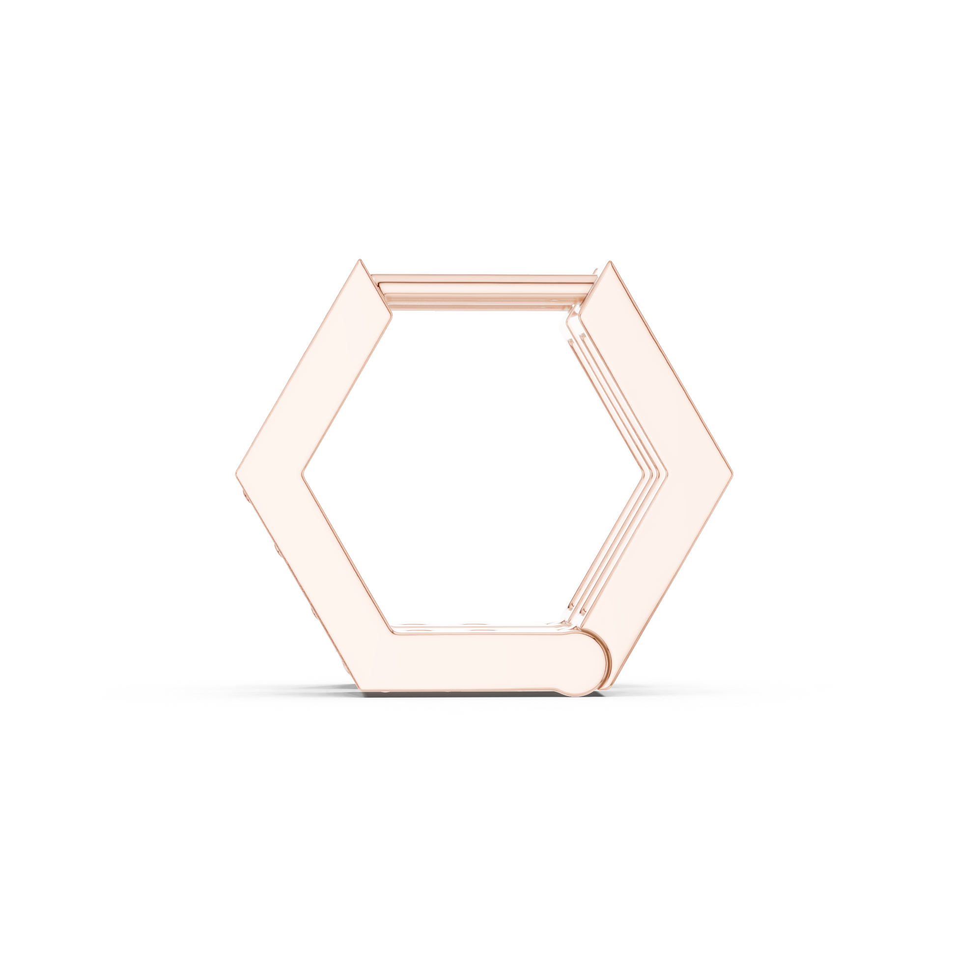 Round Cut Lab Grown Diamond Hoop Earrings in Rose Gold