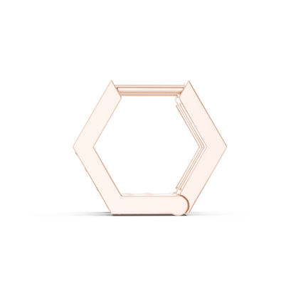 Round Cut Lab Grown Diamond Hoop Earrings in Rose Gold