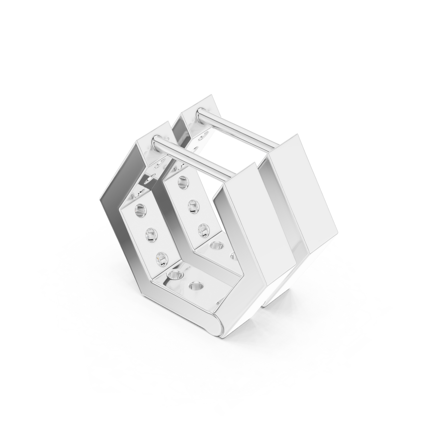 Round Cut Lab Grown Diamond Hoop Earrings in White Gold
