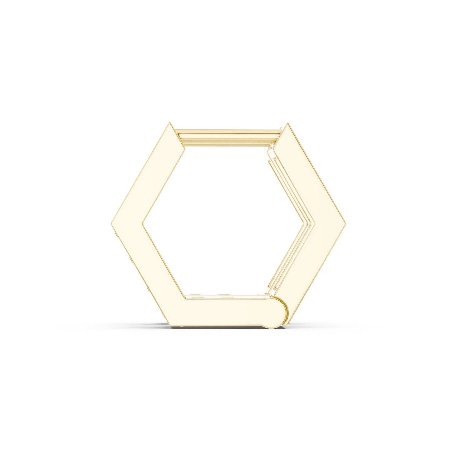 Round Cut Lab Grown Diamond Hoop Earrings in Yellow Gold