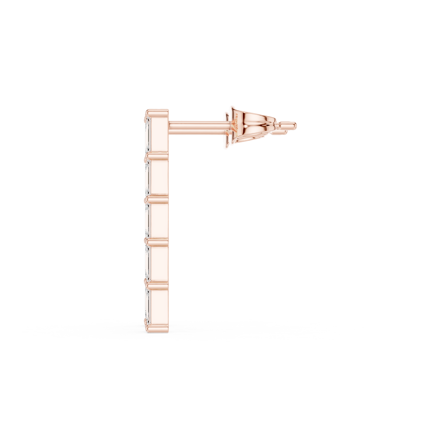 Iris Five-Stone Diamond Earrings in Rose Gold
