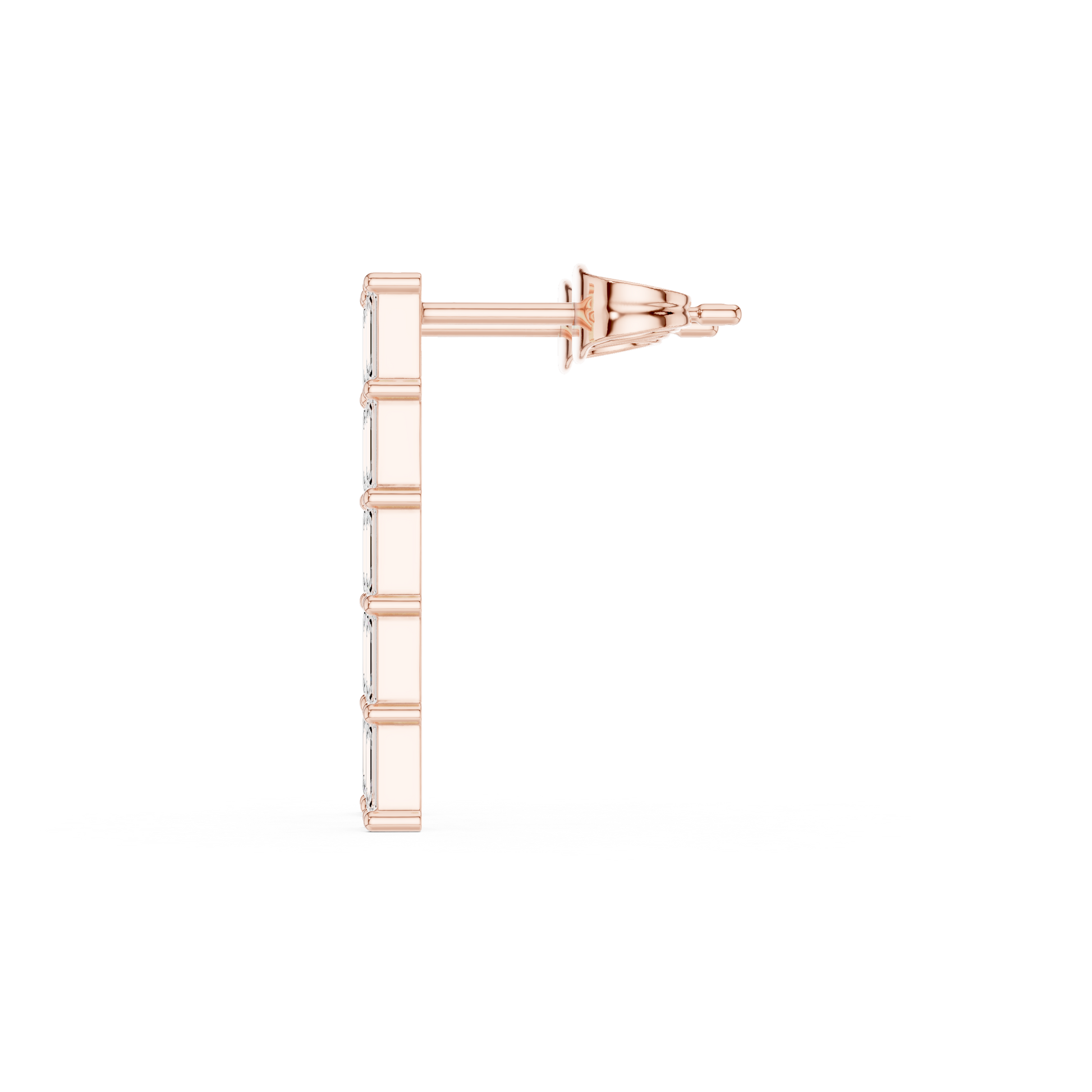 Iris Five-Stone Diamond Earrings in Rose Gold