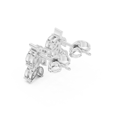 Marquise Cut Lab Grown Diamond Stud Earrings in White Gold