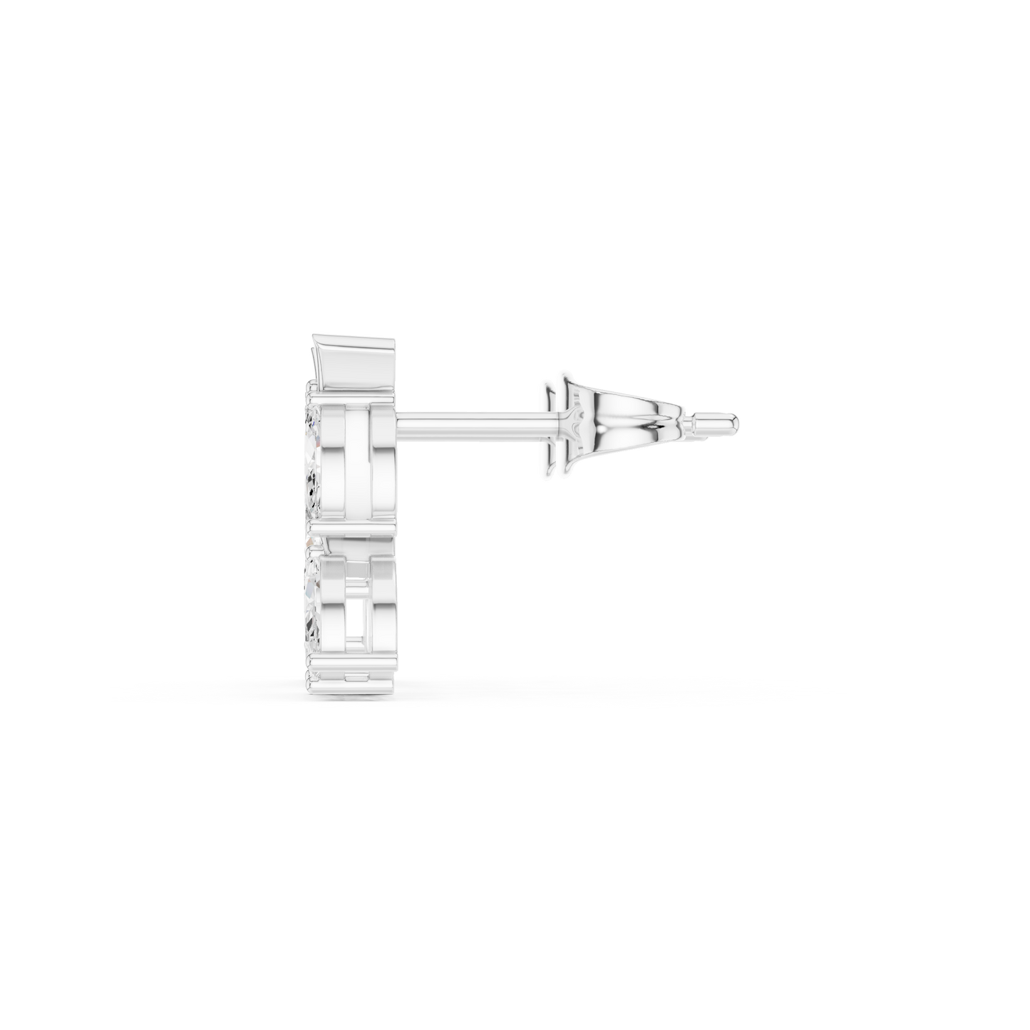 Marquise Cut Lab Grown Diamond Stud Earrings in Platinum