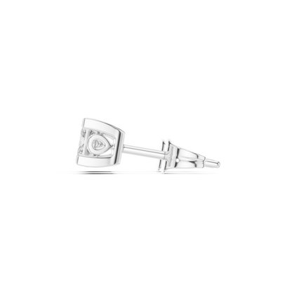 Princess Cut Lab Grown Diamond Stud Earrings in Platinum