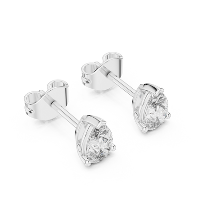 Pear Cut Lab Grown Diamond Stud Earrings in Platinum