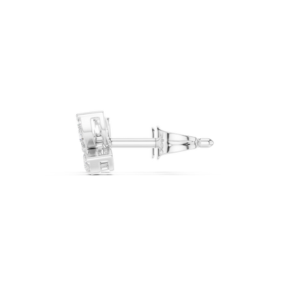 Round Cut Lab Grown Diamond Stud Earrings in Platinum