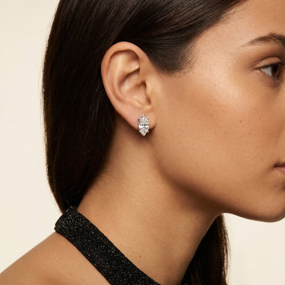Marquise Cut Lab Grown Diamond Stud Earrings in Platinum