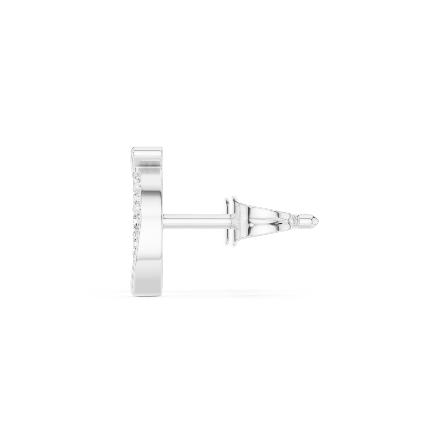Round Cut Lab Grown Diamond Stud Earrings in Platinum