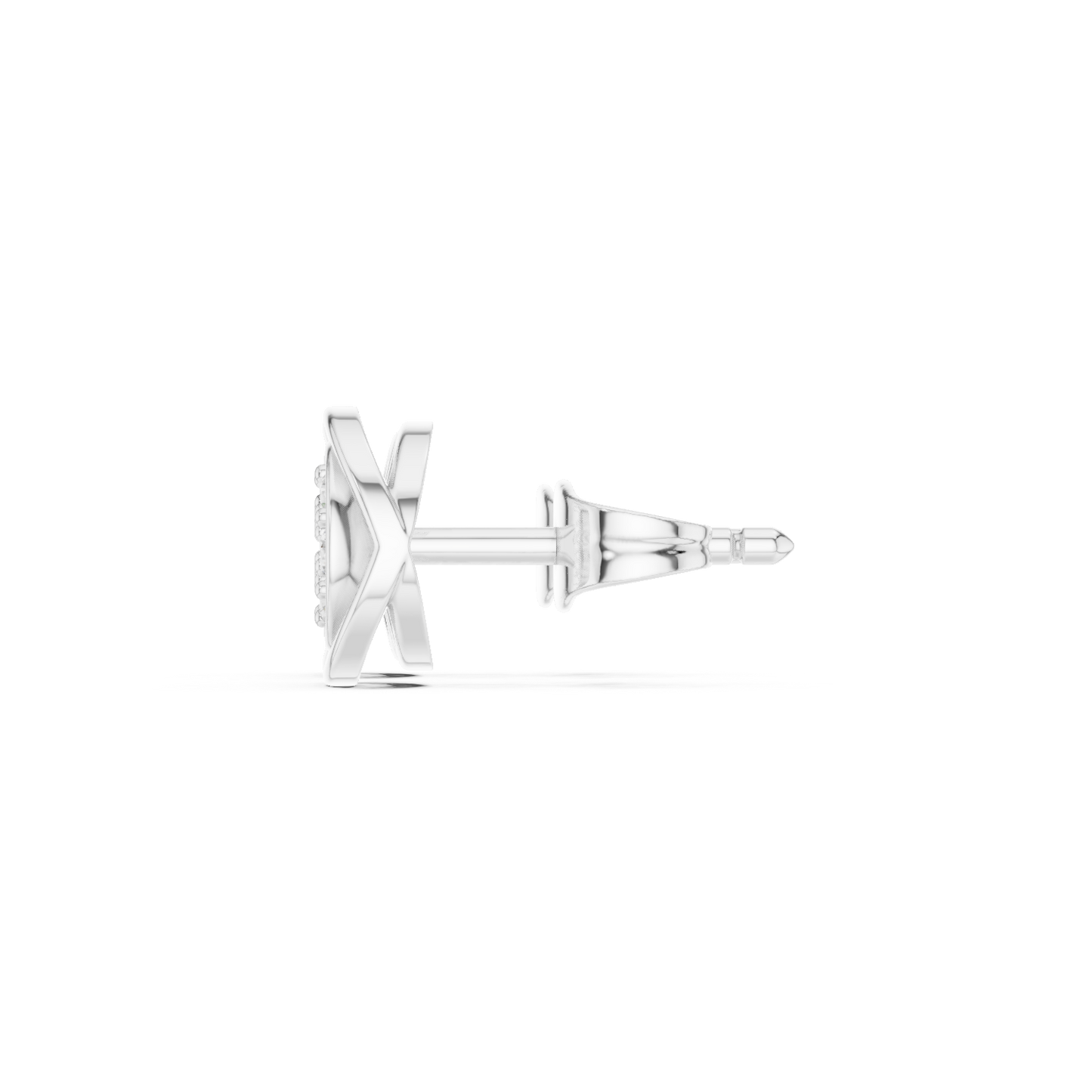 Round Cut Lab Grown Diamond Stud Earrings in White Gold