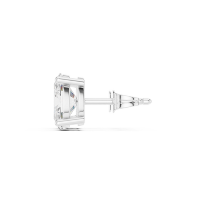 Oval Cut Lab Grown Diamond Stud Earrings in Platinum
