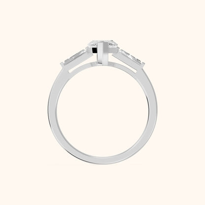 Winnie Three-Stone Marquise Diamond Engagement Ring in White Gold - FingerView.webp