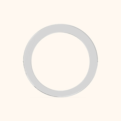 Sidonie Channel Set Round & Baguette Diamond Anniversary Ring in Silver - FingerView