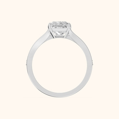 Lucinda Split Shank Princess Diamond Engagement Ring in White Gold - FingerView.webp
