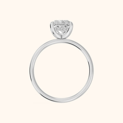 Charlotte Charm Solitaire Princess Diamond Engagement Ring in White Gold - FingerView