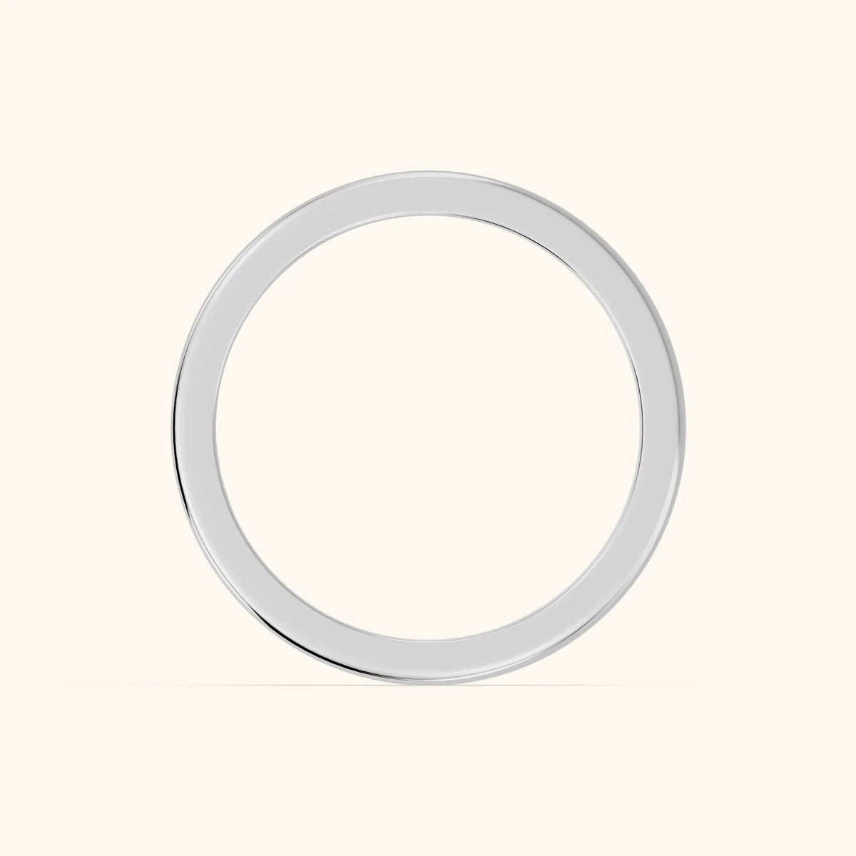 Nitya Carved Step Edge Wedding Band in Platinum - FingerView