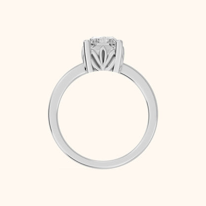 Radiant Cut Lab Grown Diamond Engagement Ring in Platinum