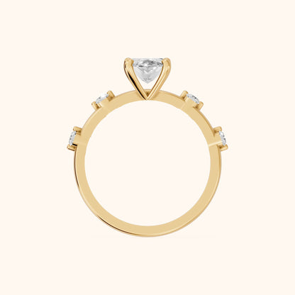Elena Radiance Solitaire Marquise Diamond Engagement Ring in Yellow Gold - FingerView