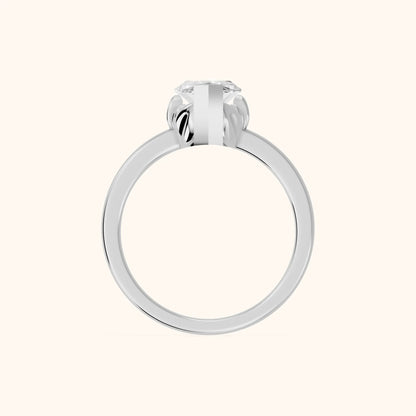 Marquise Cut Lab Grown Diamond Engagement Ring in White Gold