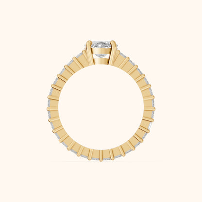 Mallory Shared Prong Marquise Diamond Engagement Ring in Yellow Gold - FingerView.webp
