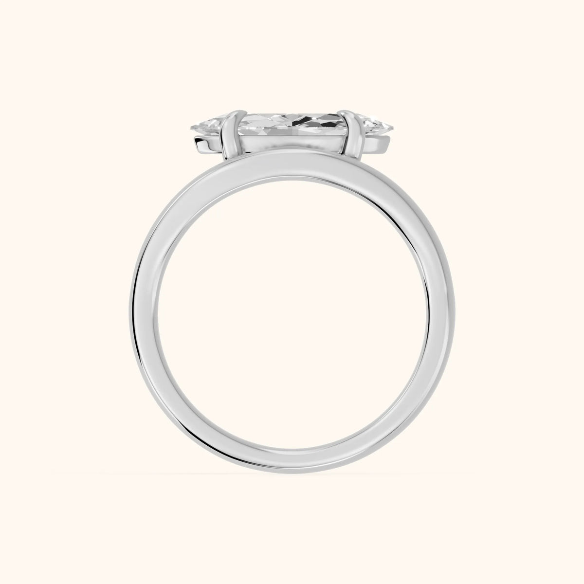 Madeleine Split Shank Marquise Diamond Engagement Ring in Platinum - FingerView.webp