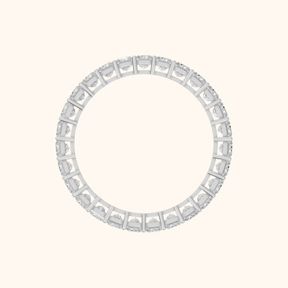 Manon Shared Prong Princess Diamond Eternity Band in Platinum - FingerView