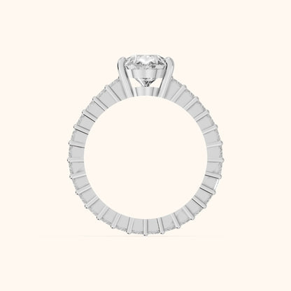 Mallory Shared Prong Pear Diamond Engagement Ring in White Gold - FingerView.webp