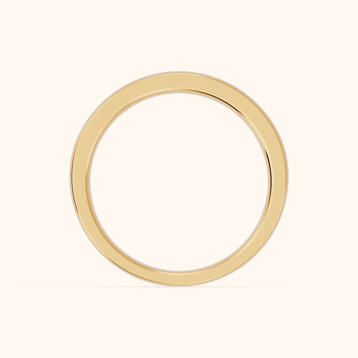 Lydia Channel Set Round & Baguette Diamond Half Eternity Band in Yellow Gold - FingerView