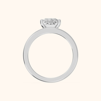 Maisie Four Prong Solitaire Princess Diamond Engagement Ring in Platinum - FingerView.webp