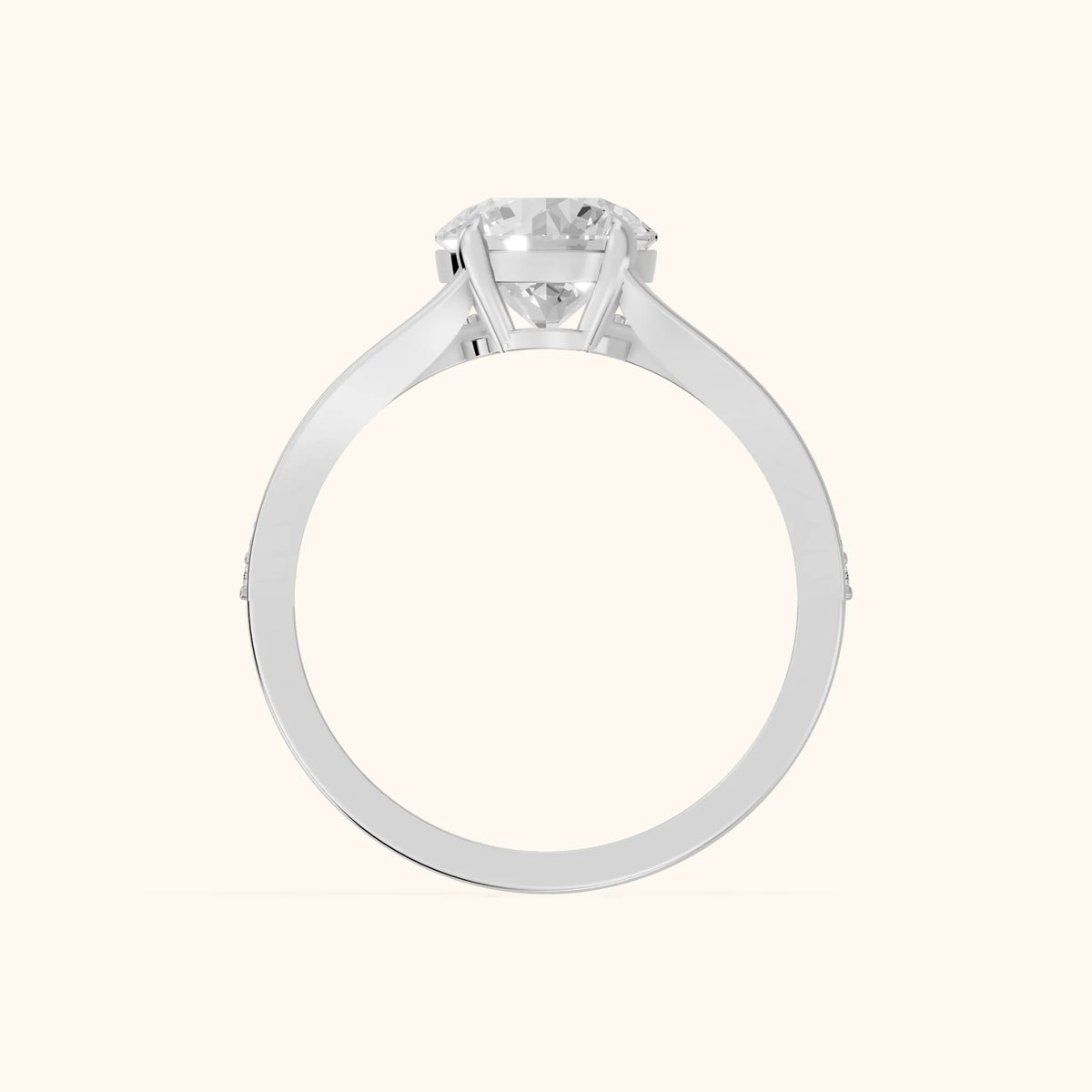 Lucinda Split Shank Round Diamond Engagement Ring in Platinum - FingerView.webp