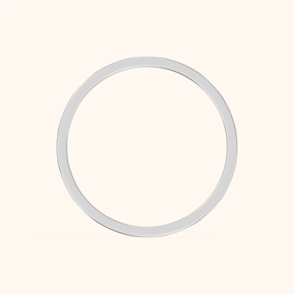 Alessia Bezel Oval & Round Diamond Eternity Band in Platinum - FingerView