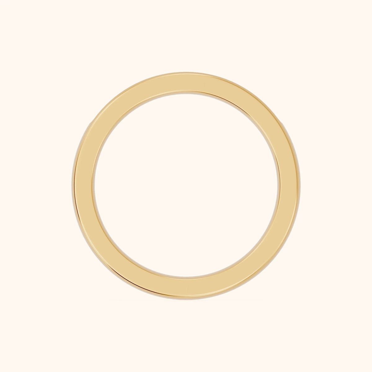 Coralie Channel Set Round Diamond Wedding Band in Yellow Gold - FingerView