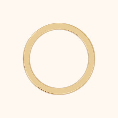 Coralie Channel Set Round Diamond Wedding Band in Yellow Gold - FingerView
